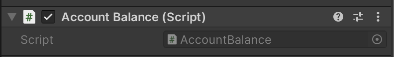 The new script in the Inspector pane